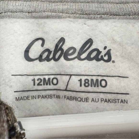 Cabela's Baby Camo Zip-Up Hoodie Sweatshirt 12-18MO Brown Camouflage - Picture 3 of 7